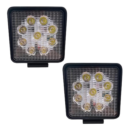 Race Sport Street Series 4In Square Led Spot Lights 27W/1,755Lm (Pair) Pr RS-27W-S-2